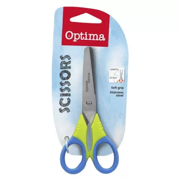 Olló iskolai OPTIMA kerekített 13cm vegyes színek