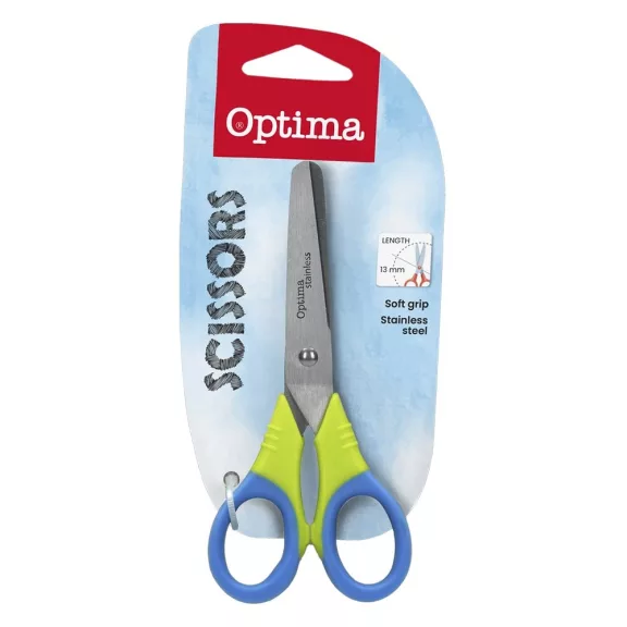 Olló iskolai OPTIMA kerekített 13cm vegyes színek Olló iskolai OPTIMA kerekített 13cm vegyes színek