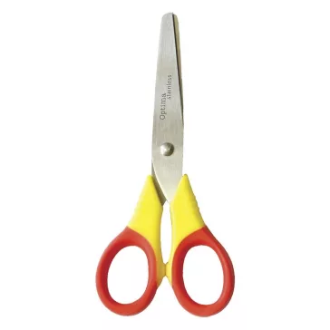 Olló iskolai OPTIMA kerekített 13cm vegyes színek