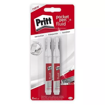   Hibajavító toll HENKEL Pritt Pocket Pen fémhegyű 2x8ml 2 darabos