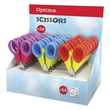 Olló iskolai OPTIMA 13cm vegyes színek
