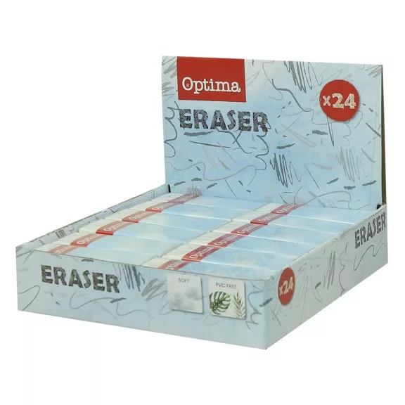 Radír OPTIMA papírtokos 60x22x12mm Radír OPTIMA papírtokos 60x22x12mm