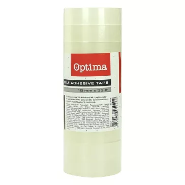   Ragasztószalag OPTIMA víztiszta 15mmx33m átlátszó 10 darabos