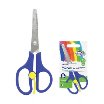   Olló iskolai FIORELLO GR-6500 rásegítős balkezes kerekített hegy 13cm