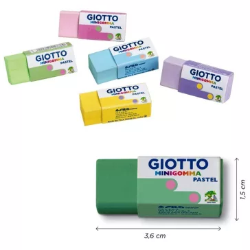 Radír GIOTTO mini gomma pasztell színek