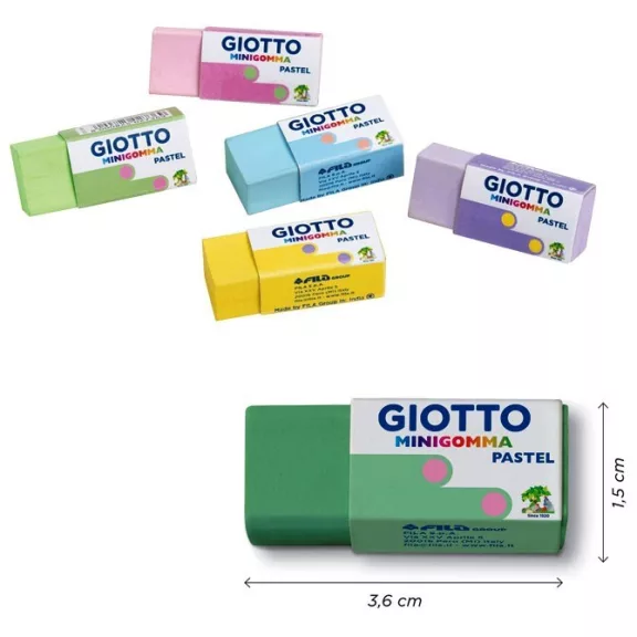Radír GIOTTO mini gomma pasztell színek Radír GIOTTO mini gomma pasztell színek