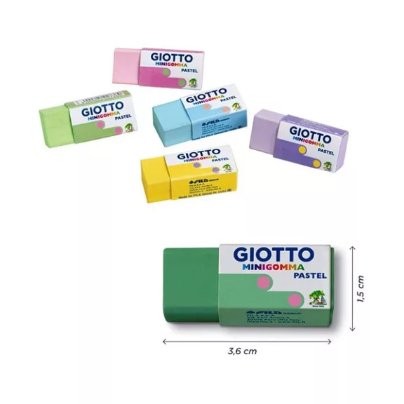 Radír GIOTTO mini gomma pasztell színek Radír GIOTTO mini gomma pasztell színek