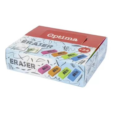 Radír OPTIMA neon 24 darabos