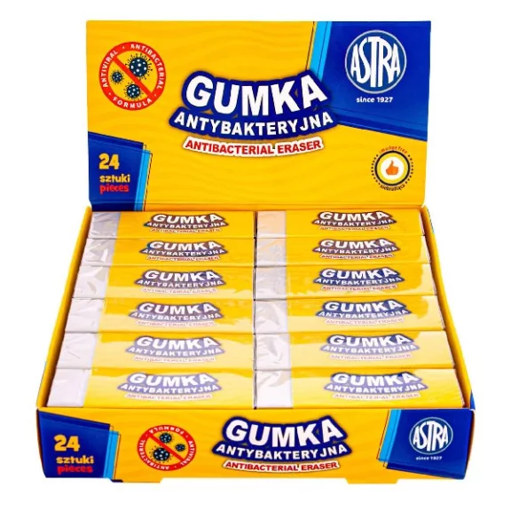 Radír ASTRA antibakteriális 60x20x11 mm fehér Radír ASTRA antibakteriális 60x20x11 mm fehér