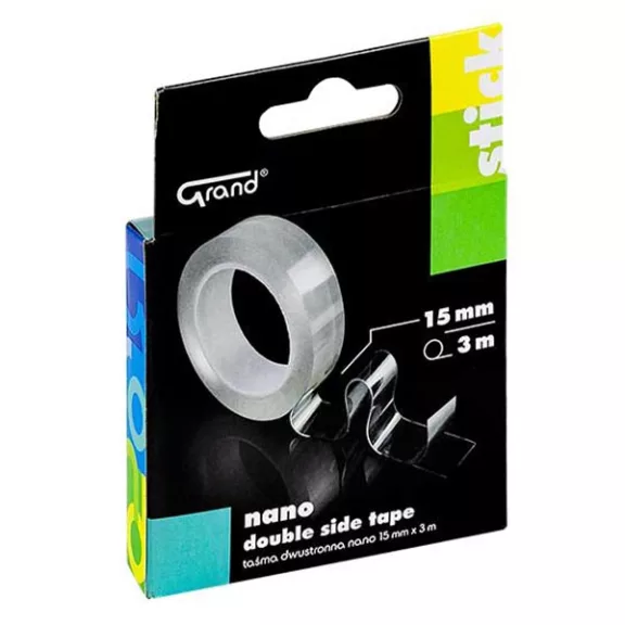 Ragasztószalag kétoldalas GRAND 15mm x 3m NANO Ragasztószalag kétoldalas GRAND 15mm x 3m NANO