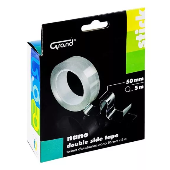 Ragasztószalag kétoldalas GRAND 50mm x 5m NANO Ragasztószalag kétoldalas GRAND 50mm x 5m NANO