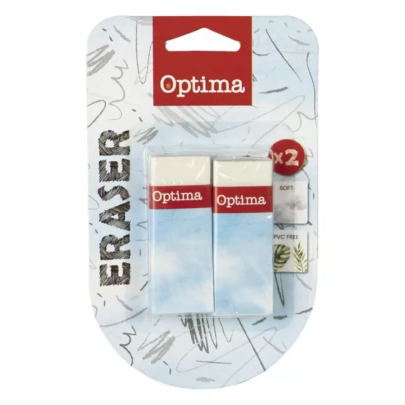 Radír OPTIMA papírtokos 2db/bliszter Radír OPTIMA papírtokos 2db/bliszter