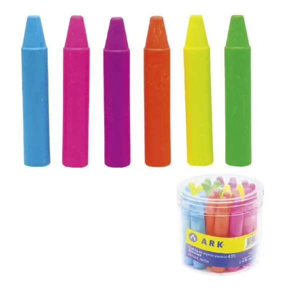 Radír ARK ceruza forma neon színek Radír ARK ceruza forma neon színek
