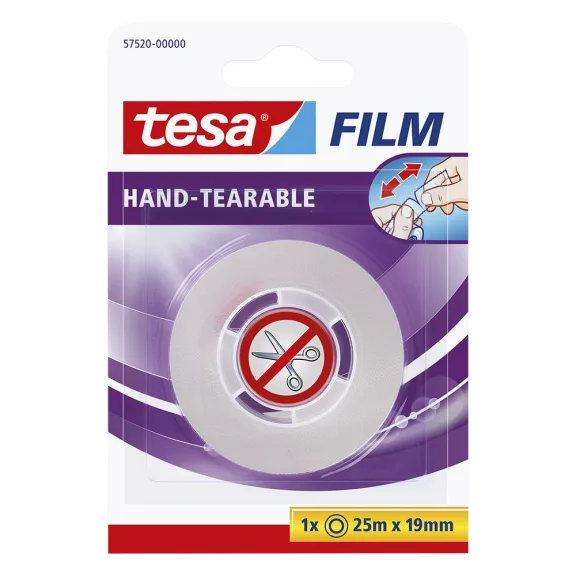 Ragasztószalag TESA 57520 19mmx25m kézzel téphető átlátszó Ragasztószalag TESA 57520 19mmx25m kézzel téphető átlátszó