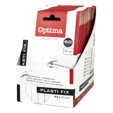Gyurmaragasztó OPTIMA 50 g fehér 60 kocka/csomag