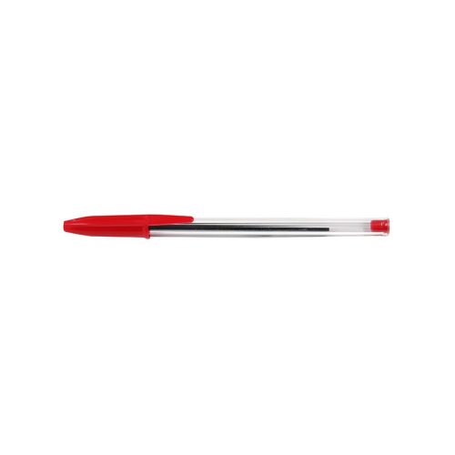 - Golyóstoll eldobható kupakos 0,7mm piros
