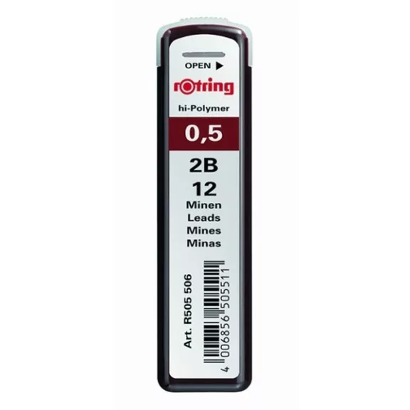 Grafitbél ROTRING 0,5mm 2B Grafitbél ROTRING 0,5mm 2B