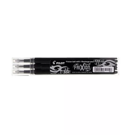 Tollbetét roller PILOT Frixion Clicker/Ball radírozható 0,35 mm fekete 3 darabos Tollbetét roller PILOT Frixion Clicker/Ball radírozható 0,35 mm fekete 3 darabos
