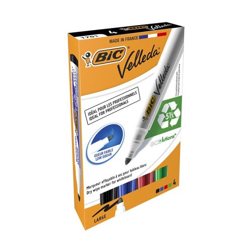 Táblamarker BIC Velleda 1701 kerek 4 darabos