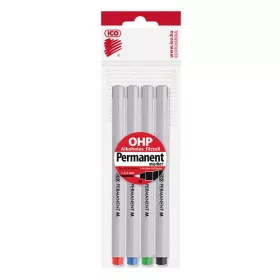 Alkoholos marker ICO Permanent M 4 darabos
