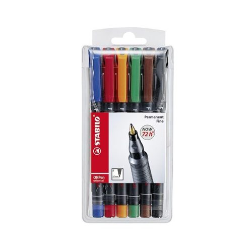 Alkoholos marker STABILO 843 M 6 darabos