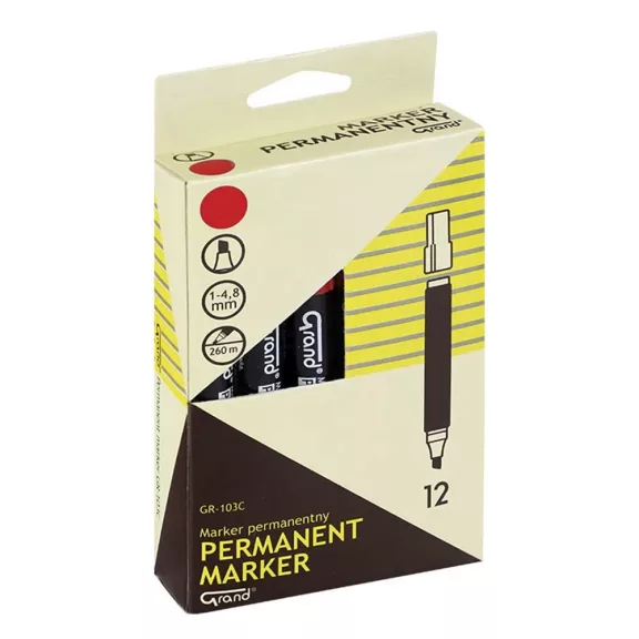 Alkoholos marker GRAND vágott piros Alkoholos marker GRAND vágott piros