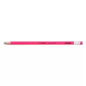   Grafitceruza STABILO Swano 4907 HB hatszögletű radíros neon rózsaszín