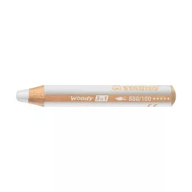 Színes ceruza STABILO Woody 3in1 hengeres vastag fehér