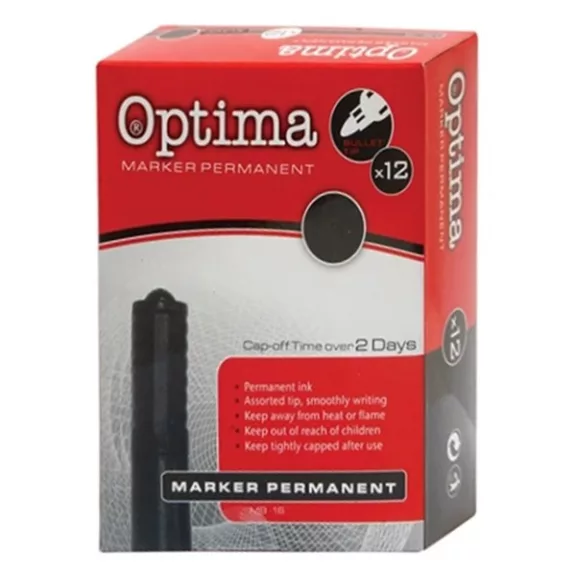 Alkoholos marker OPTIMA kerek fekete Alkoholos marker OPTIMA kerek fekete