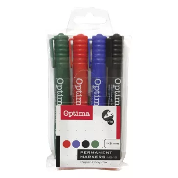 Alkoholos marker OPTIMA kerek 4 darabos