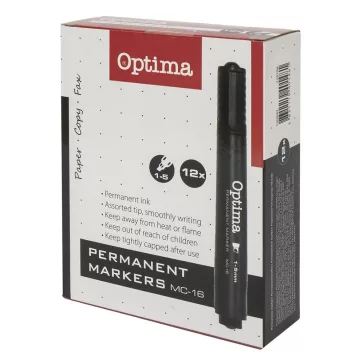 Alkoholos marker OPTIMA vágott fekete