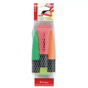 Szövegkiemelő készlet STABILO neon 4 darabos