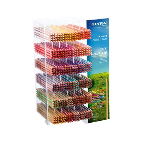 Színes ceruza display LYRA Graduate hatszögletű 432 darabos