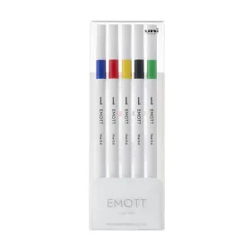   Tűfilc UNI EMOTT 5 darabos 0,4mm (kék, piros, sárga, fekete, zöld)