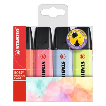   Szövegkiemelő készlet STABILO Boss Original Pastel 1-5mm 4 darabos