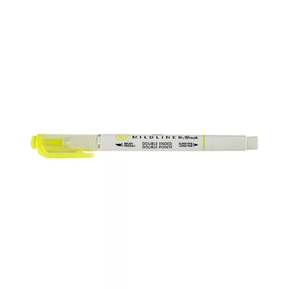 Ecsetfilc kétvégű ZEBRA Mildliner Fluorescent sárga Ecsetfilc kétvégű ZEBRA Mildliner Fluorescent sárga