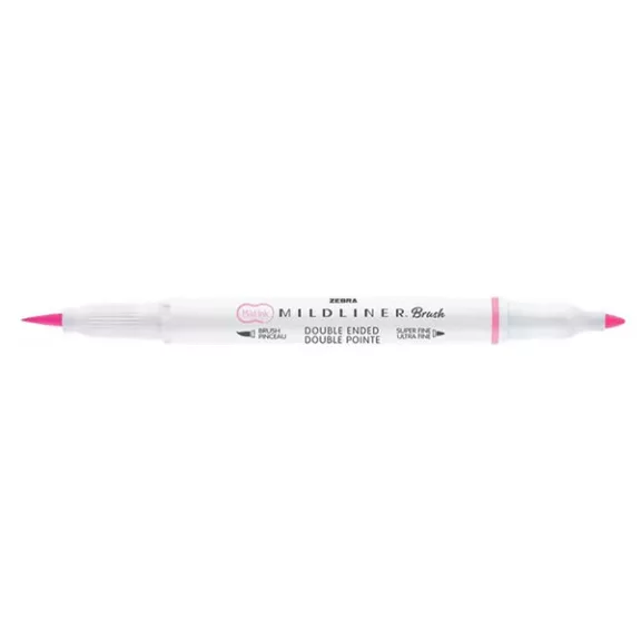 Ecsetfilc kétvégű ZEBRA Mildliner Fluorescent rózsaszín Ecsetfilc kétvégű ZEBRA Mildliner Fluorescent rózsaszín