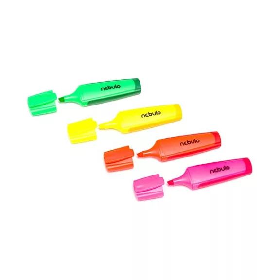 Szövegkiemelő NEBULO neon 4 szín készlet Szövegkiemelő NEBULO neon 4 szín készlet