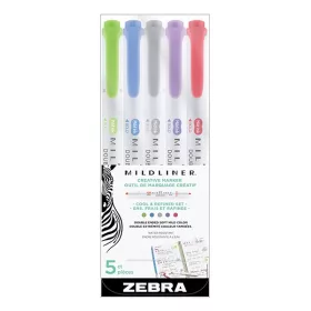   Szövegkiemelő készlet kétvégű ZEBRA Mildliner cool & refined 1,4-4,0 mm 5 darabos