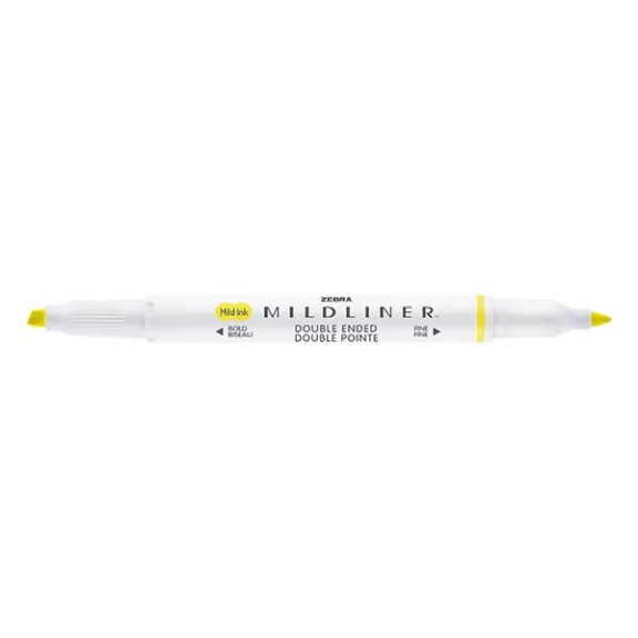 Szövegkiemelő kétvégű ZEBRA Mildliner fluorescent 1,4-4,0 mm sárga Szövegkiemelő kétvégű ZEBRA Mildliner fluorescent 1,4-4,0 mm sárga