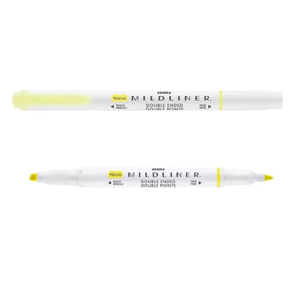Szövegkiemelő kétvégű ZEBRA Mildliner fluorescent 1,4-4,0 mm sárga Szövegkiemelő kétvégű ZEBRA Mildliner fluorescent 1,4-4,0 mm sárga