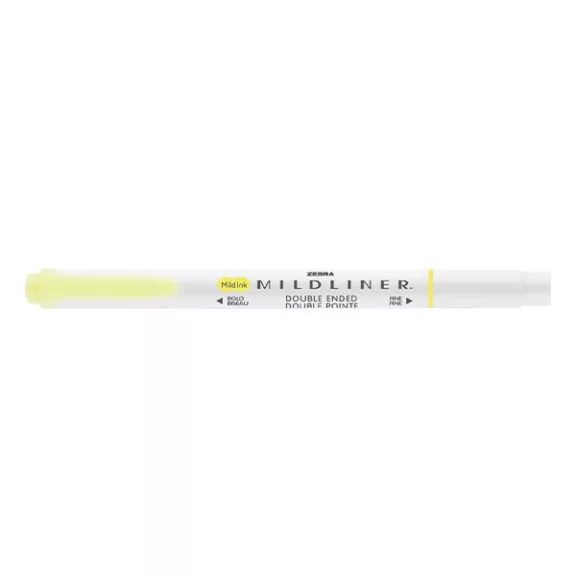 Szövegkiemelő kétvégű ZEBRA Mildliner fluorescent 1,4-4,0 mm sárga Szövegkiemelő kétvégű ZEBRA Mildliner fluorescent 1,4-4,0 mm sárga