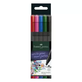   FABER-CASTELL Tűfilc FABER CASTELL Grip alap színek 0,4mm 5 darabos