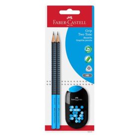   Grafitceruza szett FABER-CASTELL Grip 2001 HB kéttónusú + hegyező és radír