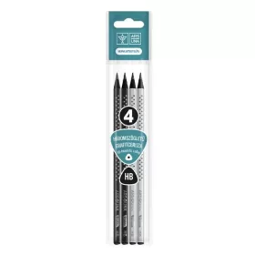   Grafitceruza ARS UNA háromszögletű fa fekete csillag HB 4 darabos