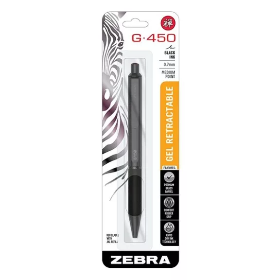 Zseléstoll ZEBRA G-450 fémtestű 0,7 kék írásszín Zseléstoll ZEBRA G-450 fémtestű 0,7 kék írásszín