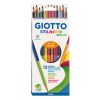 Színes ceruza GIOTTO biocolor kétvégű 24 szín 12 darabos