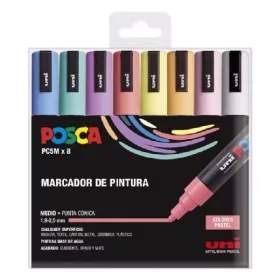 Filctoll UNI Posca PC-5M pasztell színek 8 darabos