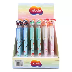   Golyóstoll NEBULO nyomógombos 0,5mm karácsony-1 sapkás állatok