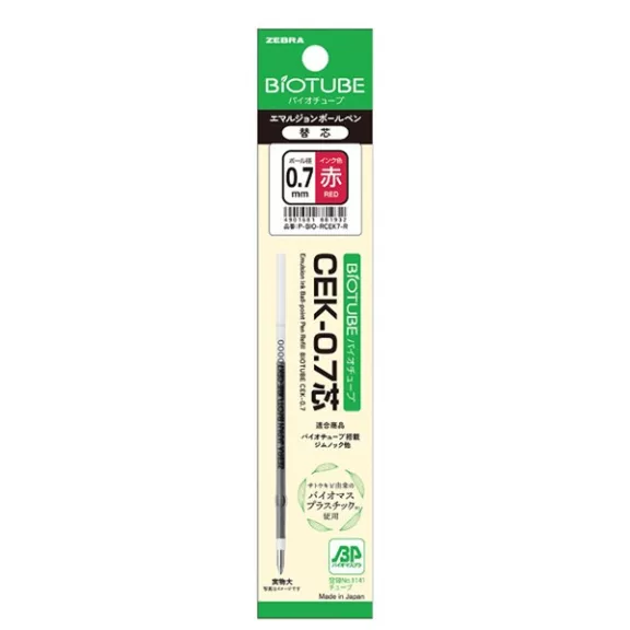 Tollbetét golyós ZEBRA Bio CEK 0,7 mm piros Tollbetét golyós ZEBRA Bio CEK 0,7 mm piros